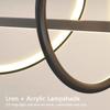 Nordic dining table pendant light modern living room pendant light home lighting bedroom decoration strip linear wave light