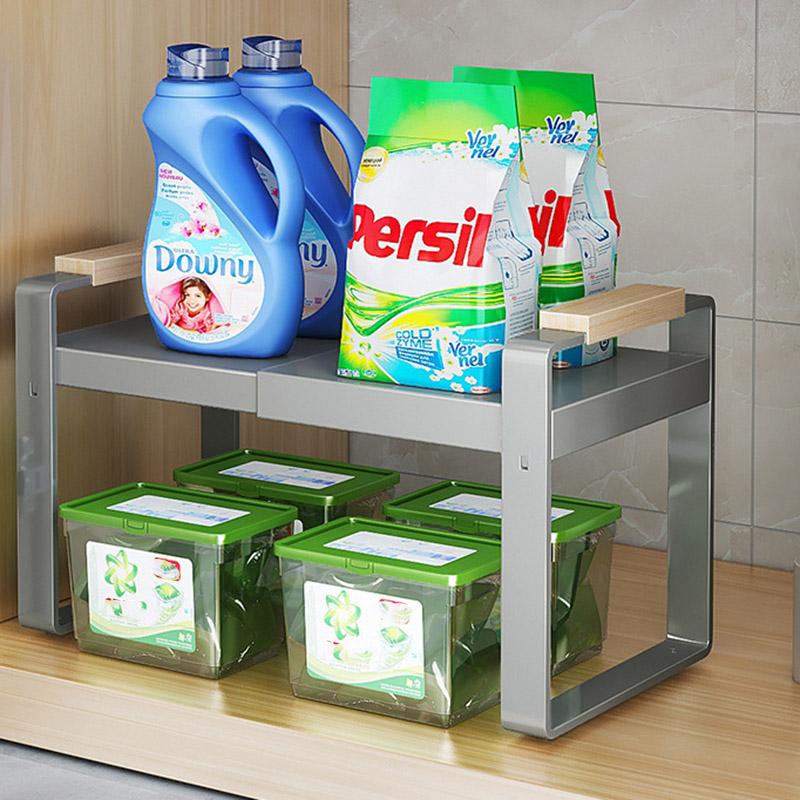 006-ZWJ-70139A-WH Cabinet Storage Shelf Household Countertop Storage Rack for Kitchen Spice Microwave