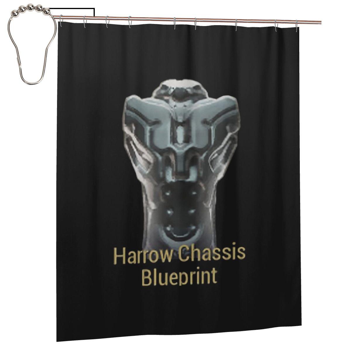

Шасси Harrow Чертеж Warframe Душевая занавеска Tennoc Ванная комната Полиэстер Водонепроницаемые Занавески для ванны С крючками W60H190(CM)-1 Pcs