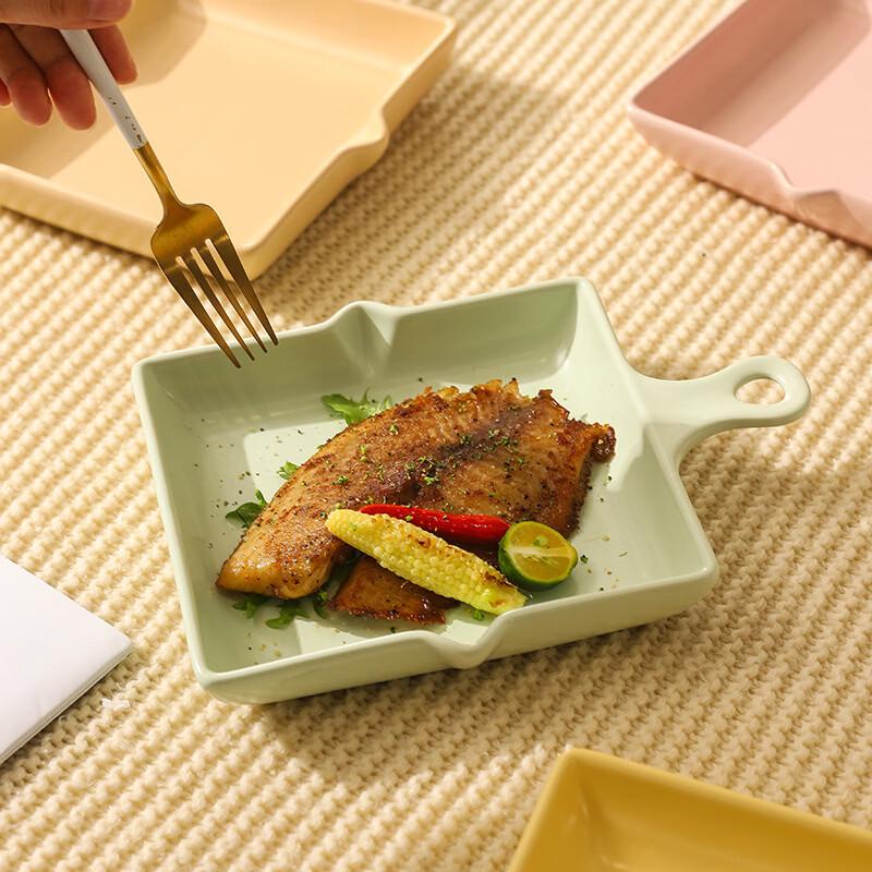 Underglaze Ceramic Baking & Serving Tray with Handle