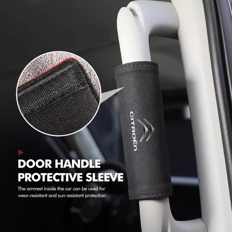 2 Stück Auto Dach Armlehne Griff Wildleder Handschuhe Schutz Zubehör Für Citroen C4 C3 C5 C1 C2 C6 VTS C4L DS3 DS4 DS5 Grand Berlingo