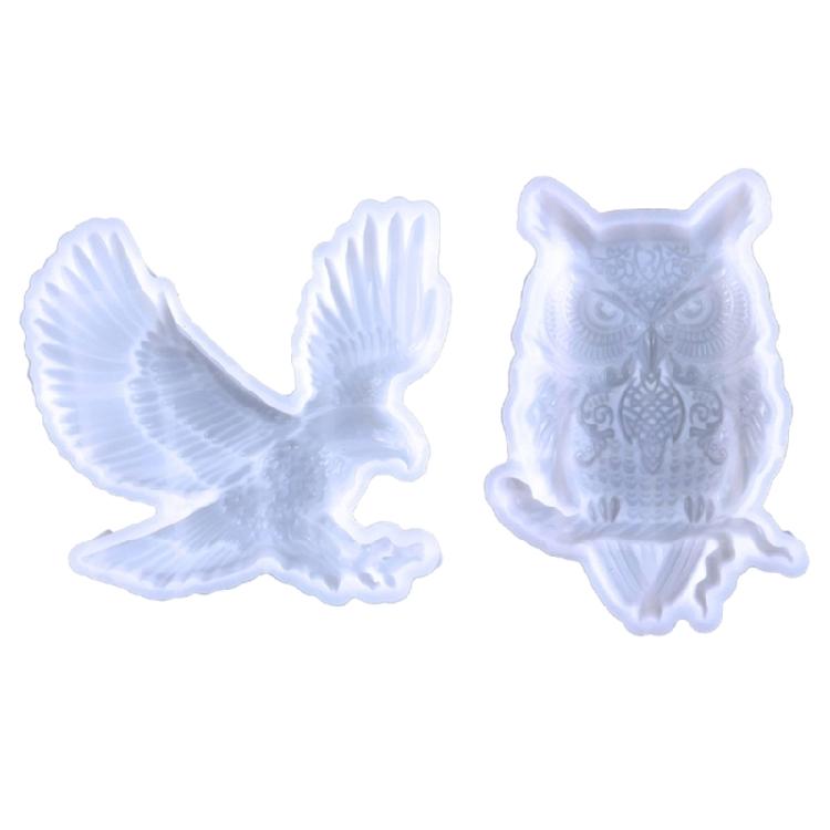2Pcs Wall Hanging Silicone Moulds Flying Eagle Owls Decor Mold DIY Pendant