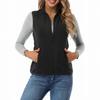 Women's Spring and Autumn Solid Color Fleece Vest Stand-up Collar Slim Simple Fleece Jacket