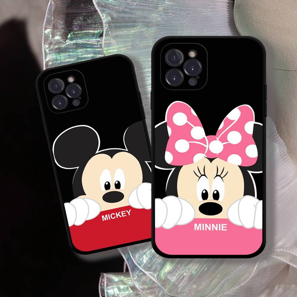 M-Minnie M-Mickey Phone Case for iPhone 16 17 Air 15 14 13 12 11 Pro Max 16E Plus Fundas