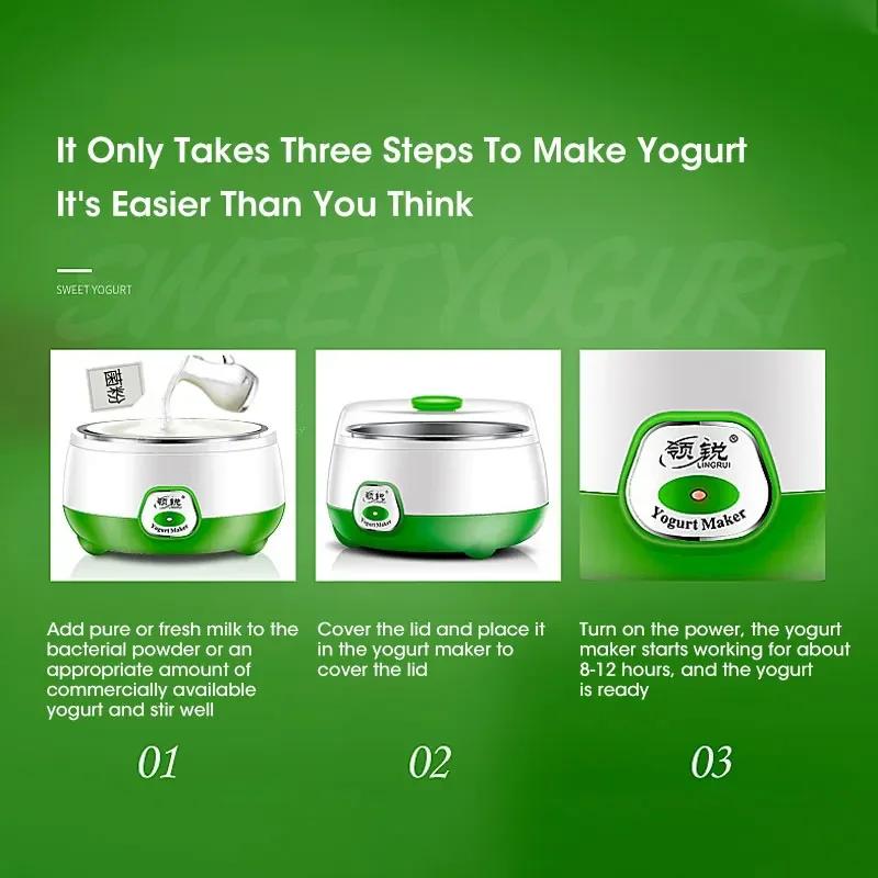 Kompakter Joghurtbereiter Automatisch Multifunktional 220V Haushalt DIY Reiswein Natto Fermentationsmaschine