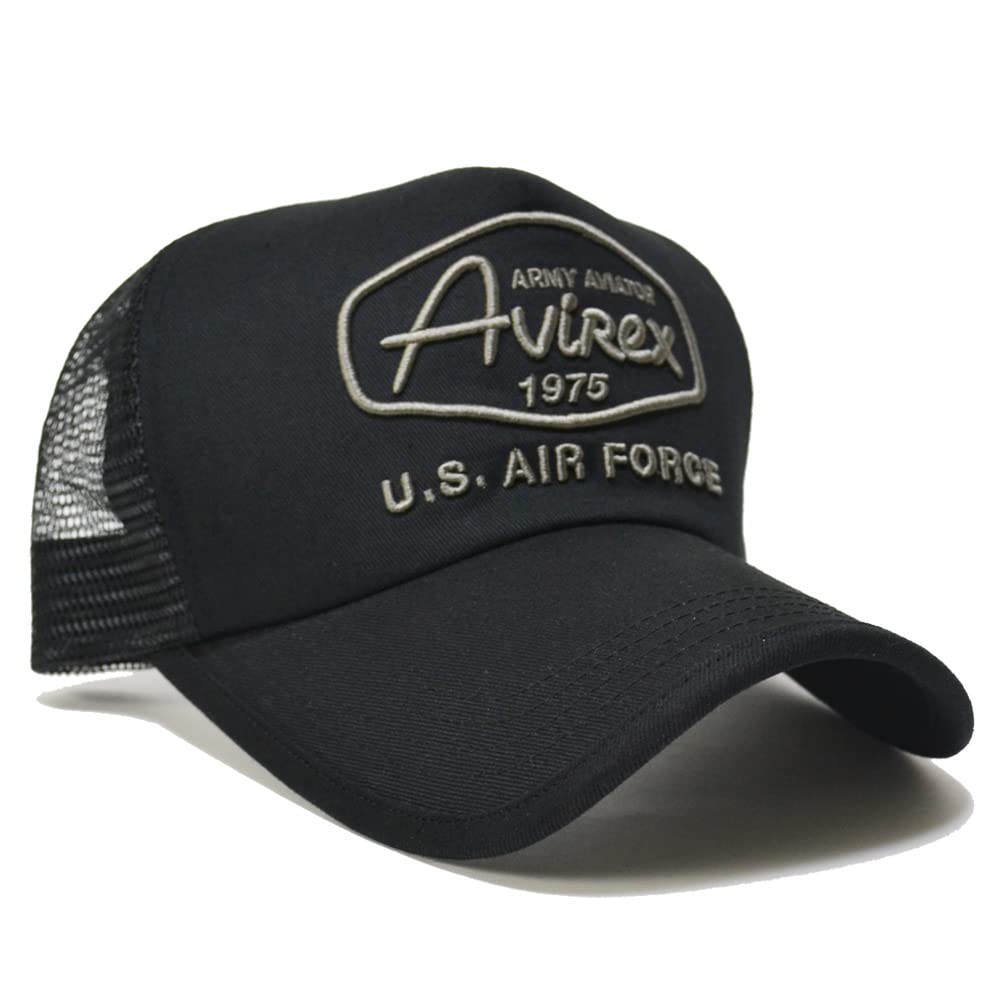

AVIREX AIR FORCE Embroidered Mesh Cap 14590200 (Black 3)
