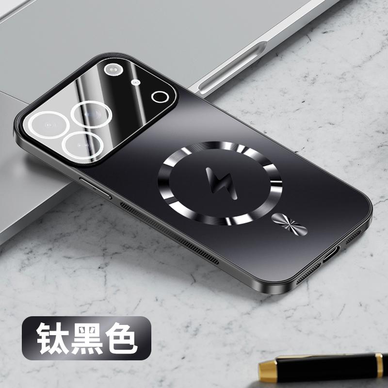 Für Magsafe Kabelloses Laden Matte Frosted Rückseite Hülle für Iphone 17 Pro Max Air Case Magnetischer Kameraobjektiv Filmschutz