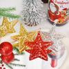 Étoile de Noël Ornement Suspendu Étoile à Cinq Branches Creuse Or Argent Rouge Pendentif Arbre de Noël 3D Fourniture de Décoration de Fête du Nouvel An