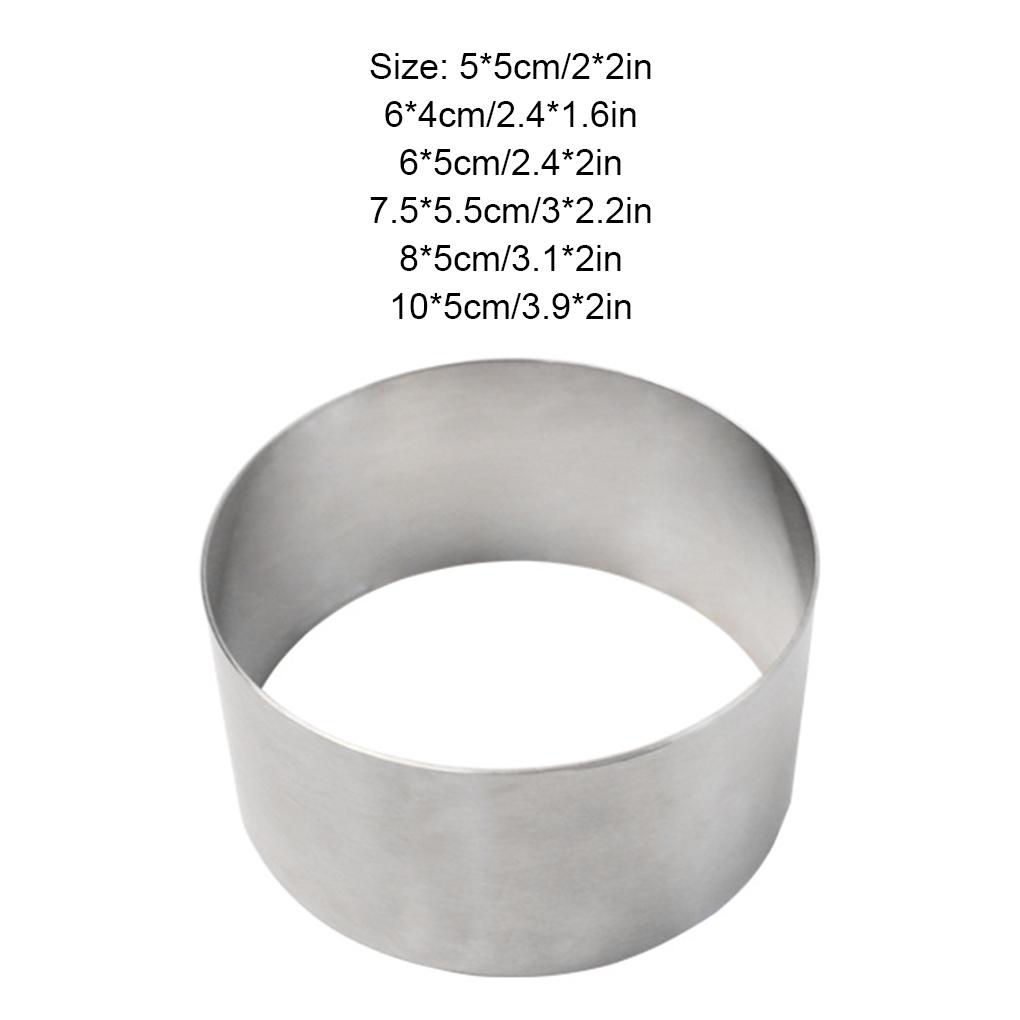 Edelstahl Runde Mousse Kuchen Form Sugarcraft Ring Formen Kekse Machen Form Backen Werkzeug Backformen Küche Bäckerei