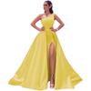 Evening dress   new tube top split fork banquet host dress temperament dress
