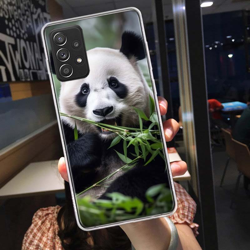 Panda Baby, Giant Panda Family Phone Case for Samsung A54 A57 A37 A17 A14 A15 A12 A24 A34 A55 A35 A25 A52S A07 A05S A04S A22 A32