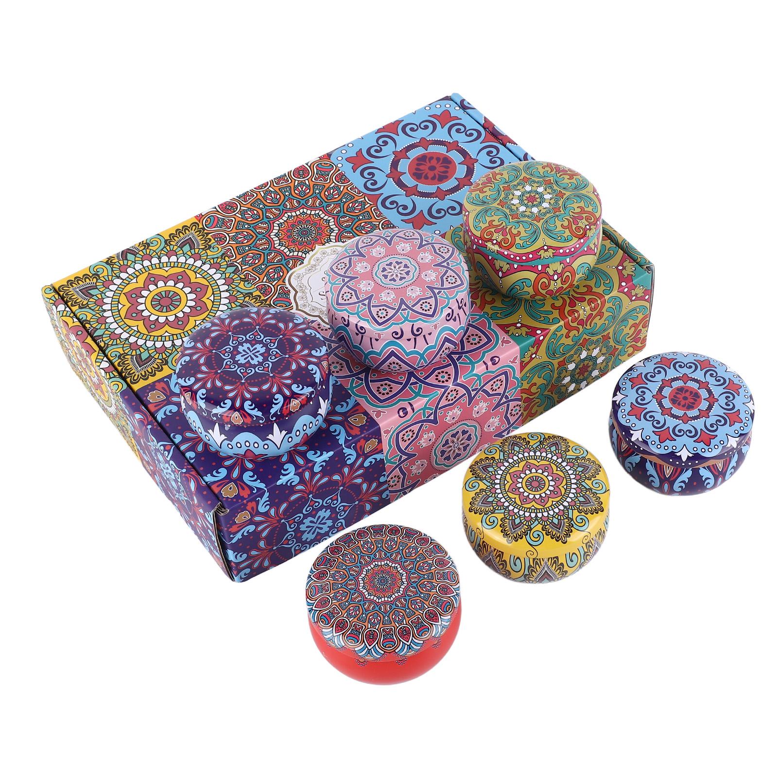 6Pcs Scented Candle Soy Wax Retro Elegant Bland Fragrance Odour Removal Aromatherapy Candle for Bedroom Office Bar