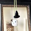 Cute Halloween Ghost Pendant Ghost Shape Crochet Halloween Decorations  Hangings Rear View Mirror