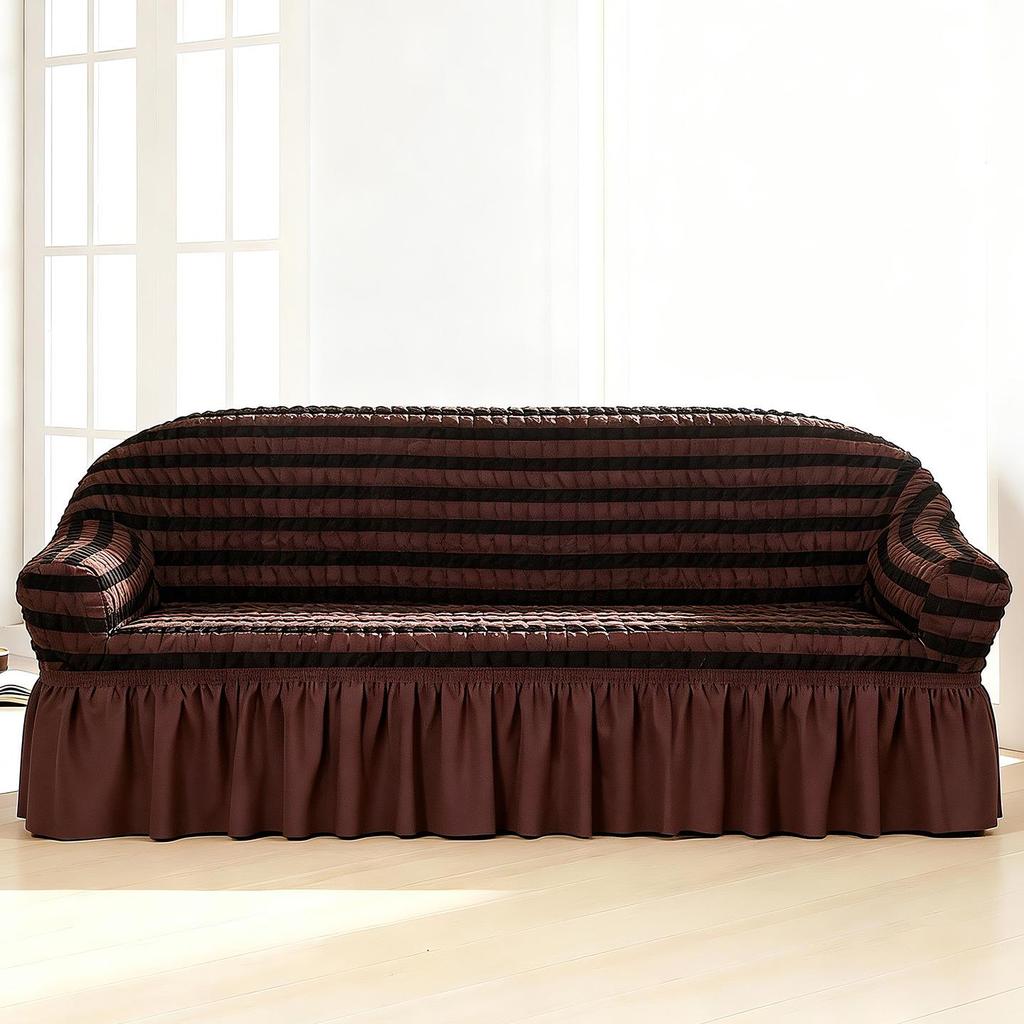 Four Seasons Wind Bubble Gauze Sofa Skirt, Thick & Fully Wrapped, High-End Elastic Cover for Lazy Person
