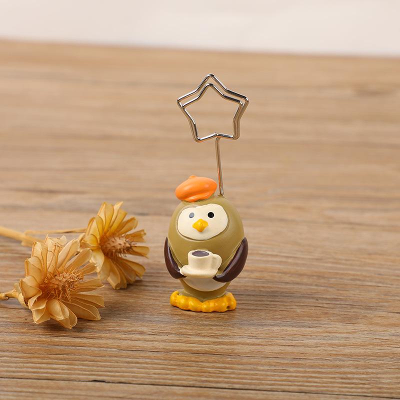 

Japanese Coffee Sandwich Message Holder, Photo Holder, Office Desk Decoration Resin Ornament Note Holder, 6 Styles Gift School