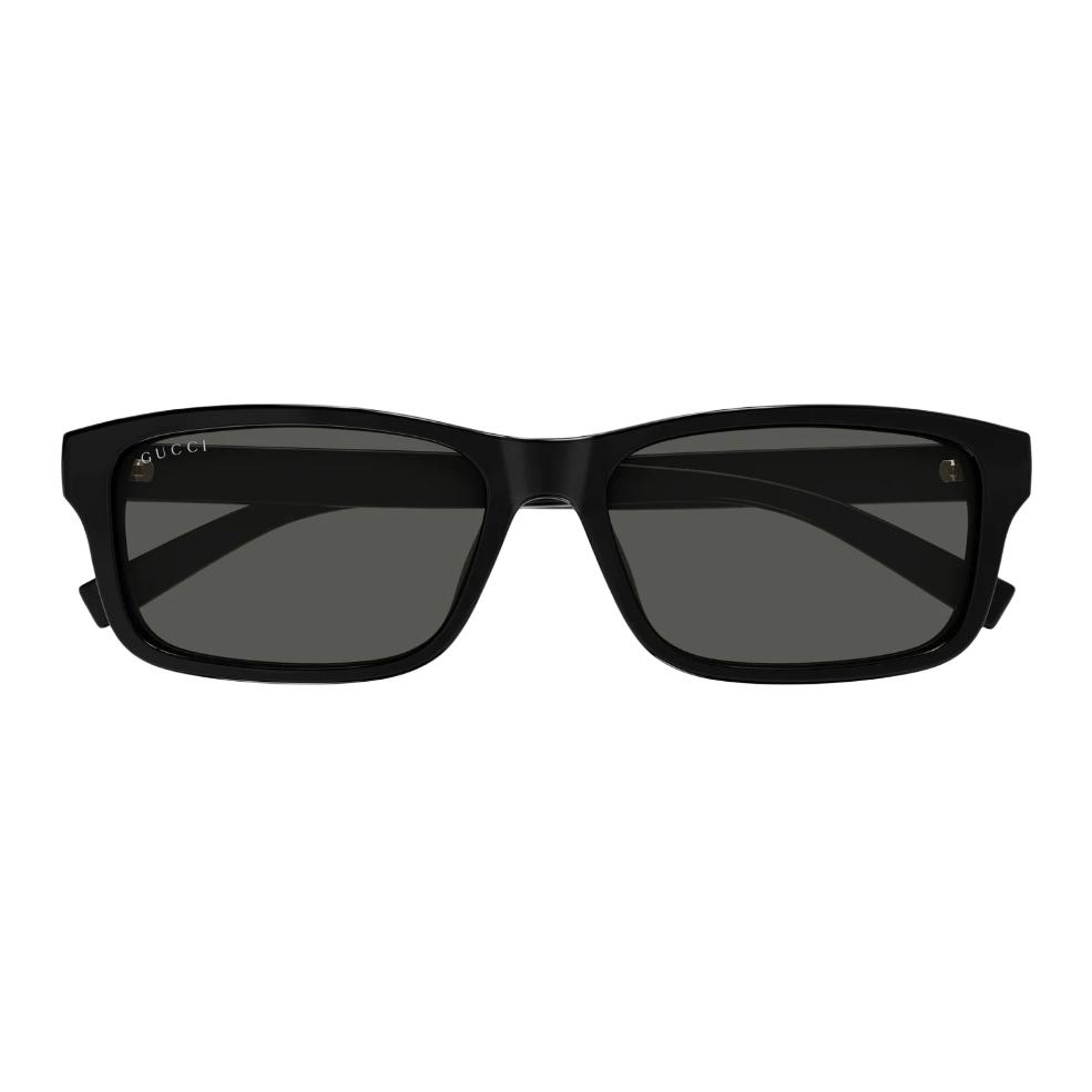 Gucci Logo Side Injection Square Sunglasses Men sunglasses Black GG1986SA001