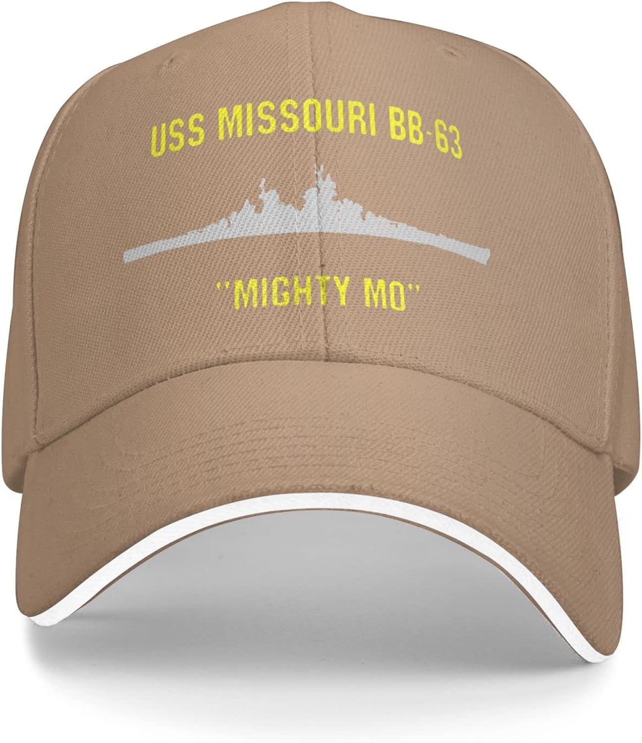 

USS Missouri Bb-63 Baseball Cap Classic Dad Hat Sandwich Cap Plain Caps for Unisex Women