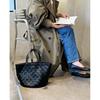Hand-woven First Layer Sheepskin Niche Shoulder Bag Large Capacity Vegetable Basket Tote Bag Shopping Bag High-end Women's Bag