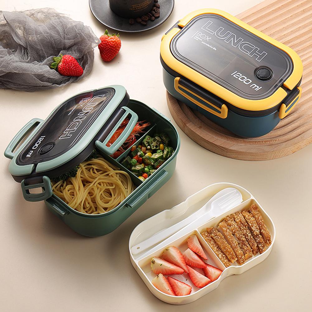 Bento Lunch Box With 2 Layers Outdoor Picnic Fruit Food Container For Indoor Outdoor