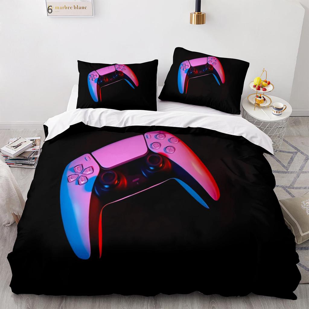Comforter Cool Gamepad Bedding Set Single Twin Full Queen King Size Kawaii Bed Set Aldult Kid Bedroom Three-Piece Suits 3D Print