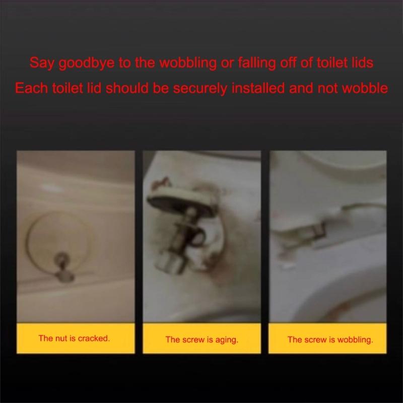 Toilet Seat Hinge Fixings Replacement Top Fix Nuts Screws Toilet Cover Seat Hinge Connector Fixing Bolts Enduring