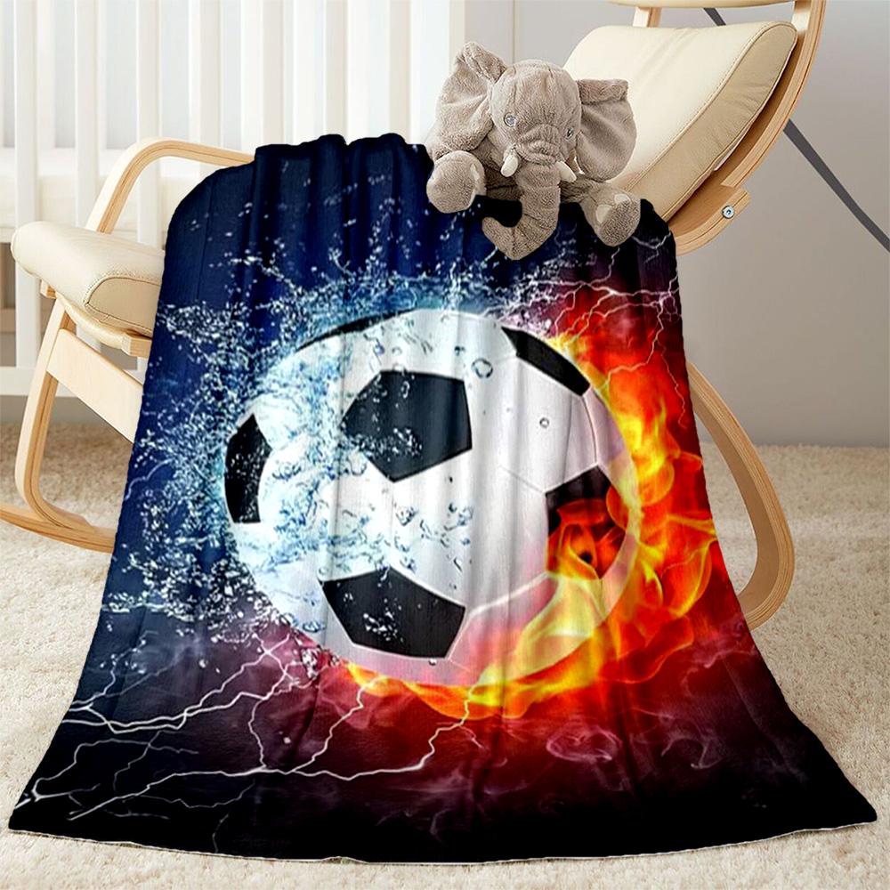 1pc Soccer Ball Blanket Comfortable Soft Lightweight Multi Purpose Blanket Travel Camping Picnics Sofa Office Bed Living Room Gift Friends Family