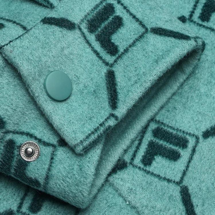 New FILA Velvet-feel Coat Women's Dream Field Green F11W518703F-LG