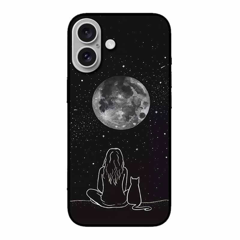 For Iphone 17 5G Case 2025 6.3" Bag Flowers Black TPU Silicone Soft Back Cover For Iphone 16 Plus 17 Phone Case Shockproof Shell