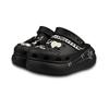 Crocs Classic Lined Gift Box ZR Zhiran Cool Cross Gothic Chain Love Hand-Painted Versatile Hole Shoes Unisex Black
