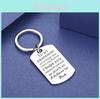 Elegant 2023 New Stainless Steel Keychain For Grandson Inspirational Gift Idea