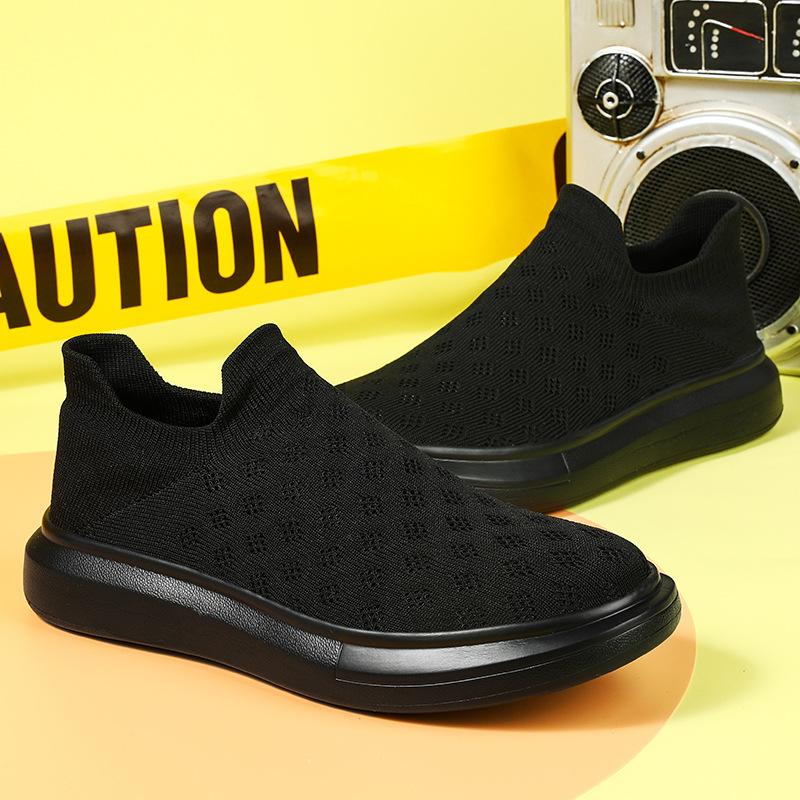Foreign trade foot cover fly-woven mesh breathable men's shoes middle-aged and elderly father's shoes are comfortable and lightweight outdoor sports a