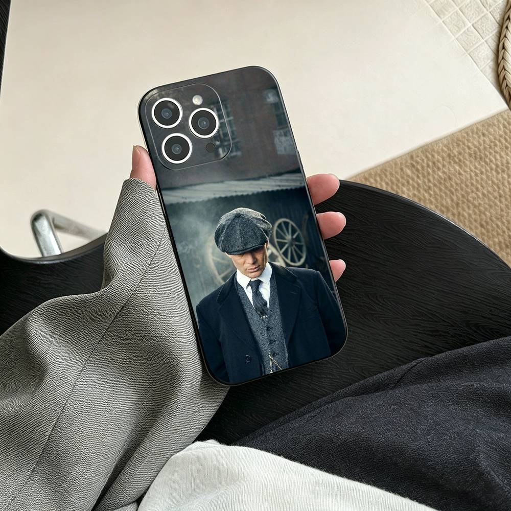 T-Peaky Blinders Cool  Phone Case For iPhone 17,16,15,14,13,12,11 Plus,Pro Max,XS,Soft Silicone Black Cover