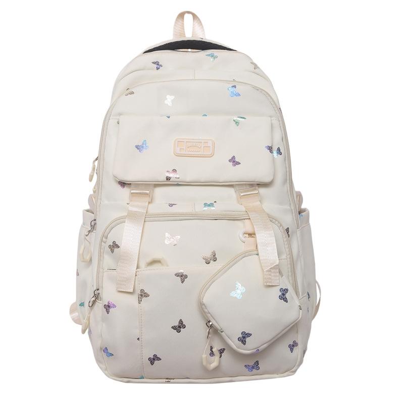 Cartoon Print Student Schoolbag Women's Large Capacity Backpack