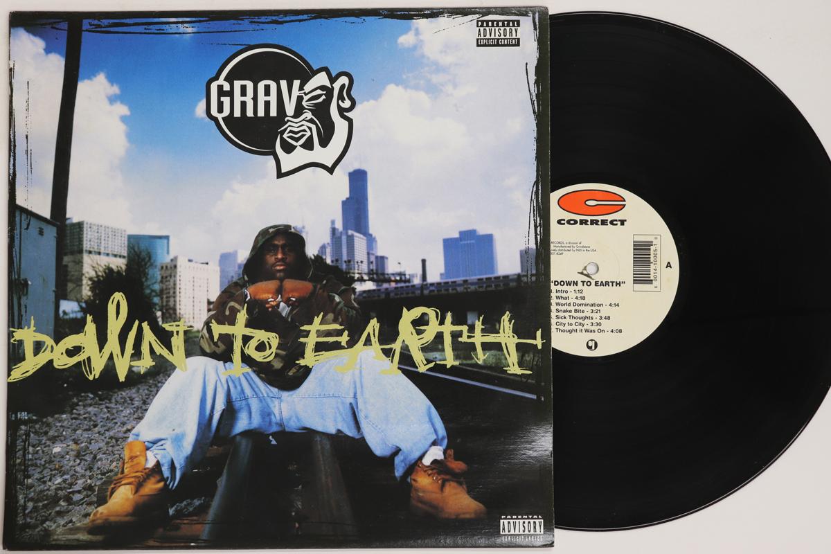 LP Record GRAV  Down To Earth 100051 CORRECT 1996 US Rap  HipHopRB Used
