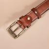 Retro Trend Embossed Belt Men's Genuine Leather Copper Buckle First Layer Cowhide Belt