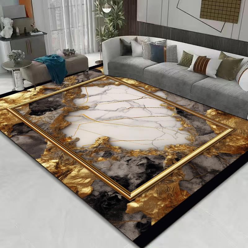Nordic Luxury Large Carpet for Living Room Marble Texture Household Sofa Coffee Tables Mat Washable Room Decor Bedroom Area Rugs