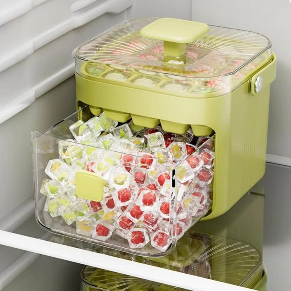 48 Grids Ice Cube Mold with Easy-press Lid Ice Cube Storage Durable Ice Cube Box  Home Use