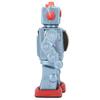 Metal Tin Robot Toy Rotating Robot Retro Electric Rotating Figure Model Adult Collection Children Gift (Blue)