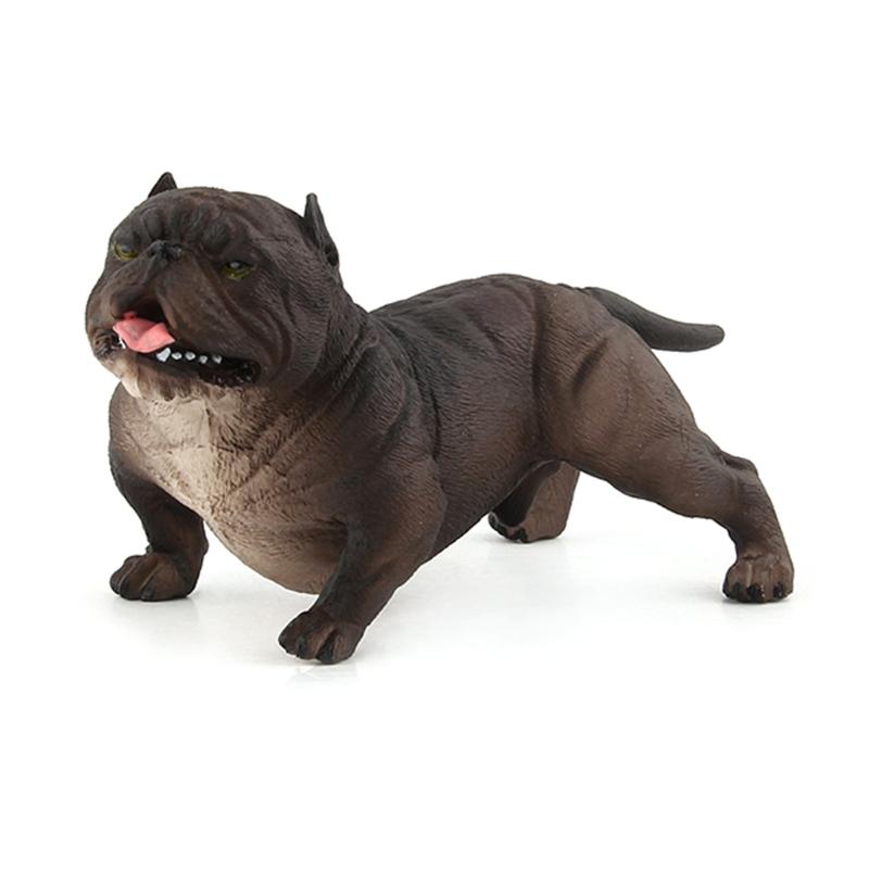 Realistic Puppy Bulldog Figurine Statue Sculpture Model for Dog Lover Collection