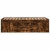 Daybed with Drawers Without Mattress Smoked Oak 90x200 Cm