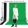Studio Photography Backdrop Kit with 2 * 3m 6.6 * 10ft Metal Stand Bracket + 3pcs 1.6 * 3m 5.2 * 10ft Backdrops