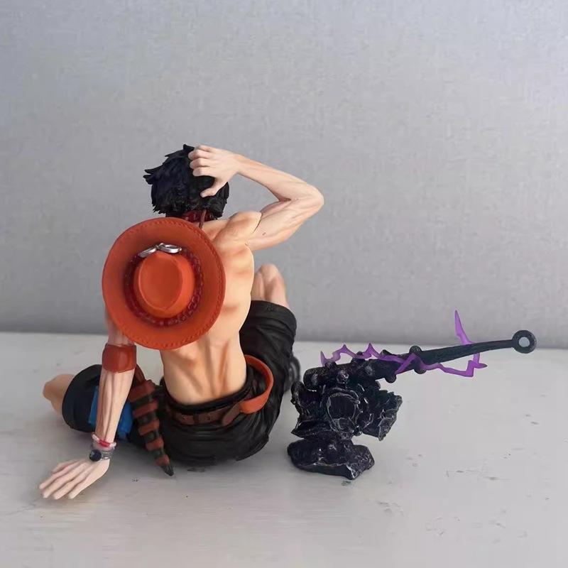 12cm One Piece Ace Anime Figure Portgas D Ace Action Figurine Pvc Hassaikai Statue Model Doll Collection Toys Desk Decor Gift