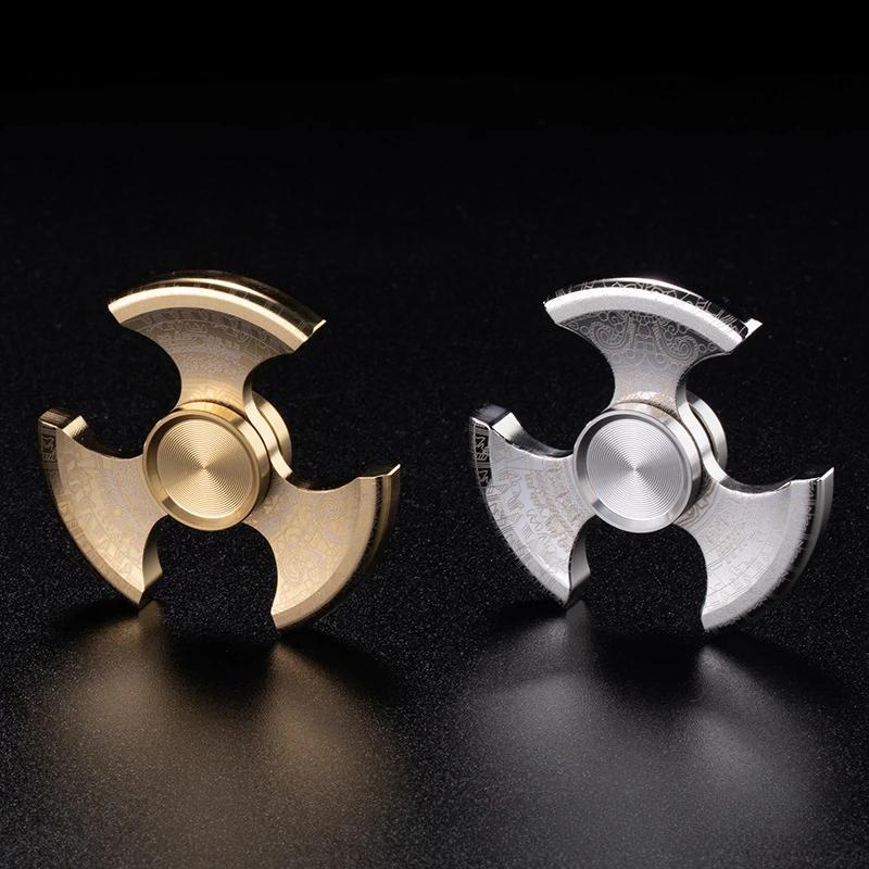 Edelstahl EDC Fidget Spinner Leuchtendes Stressabbau Spielzeug Kreisel Spitze Antistress Gyroskop Dekompression Kinder Mädchen