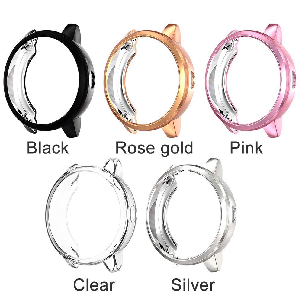 Anti Scratch Shockproof Electroplated Silicone Shell TPU Watch Case Protective Cover Frame Bumper