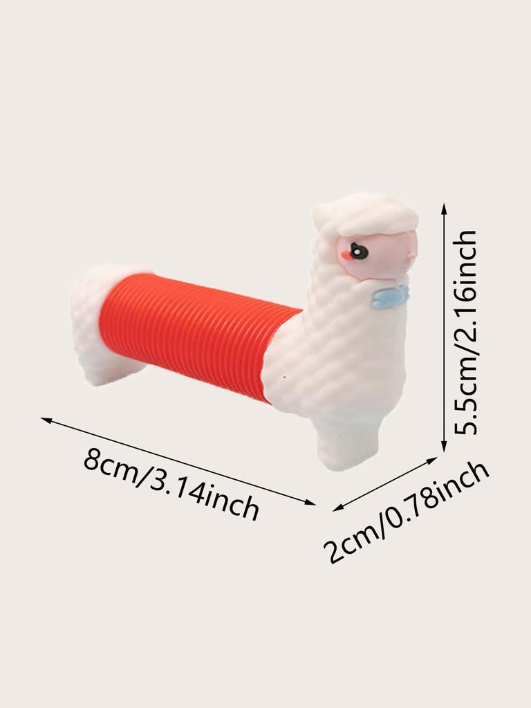 1pc-Stretch Tube Decompression Creative Versatile Soft Rubber Alpaca Venting Cat Toy Pull Tube Color Random