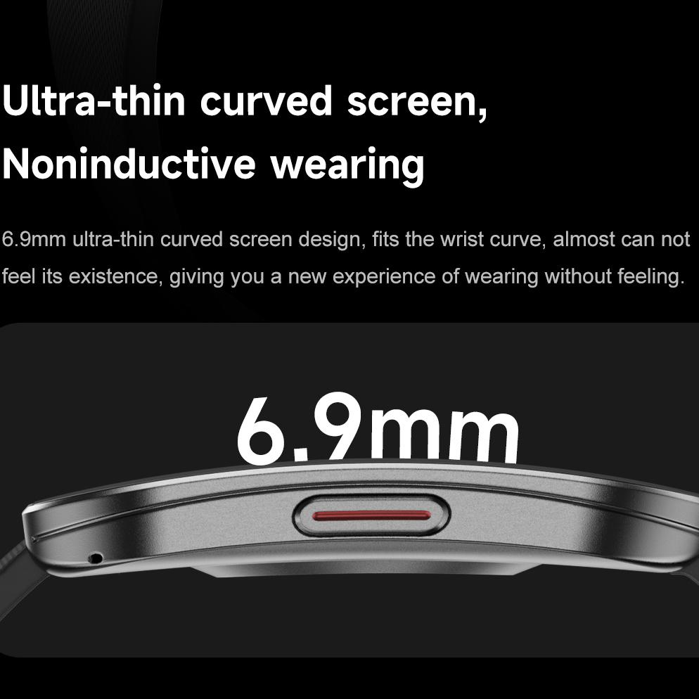 Amoled Ultra-thin Curved All Metal Body Smartwatch Women Blue Tooth Call Smart Watch Sports Sleep 24h Heart Rate Health Monitor