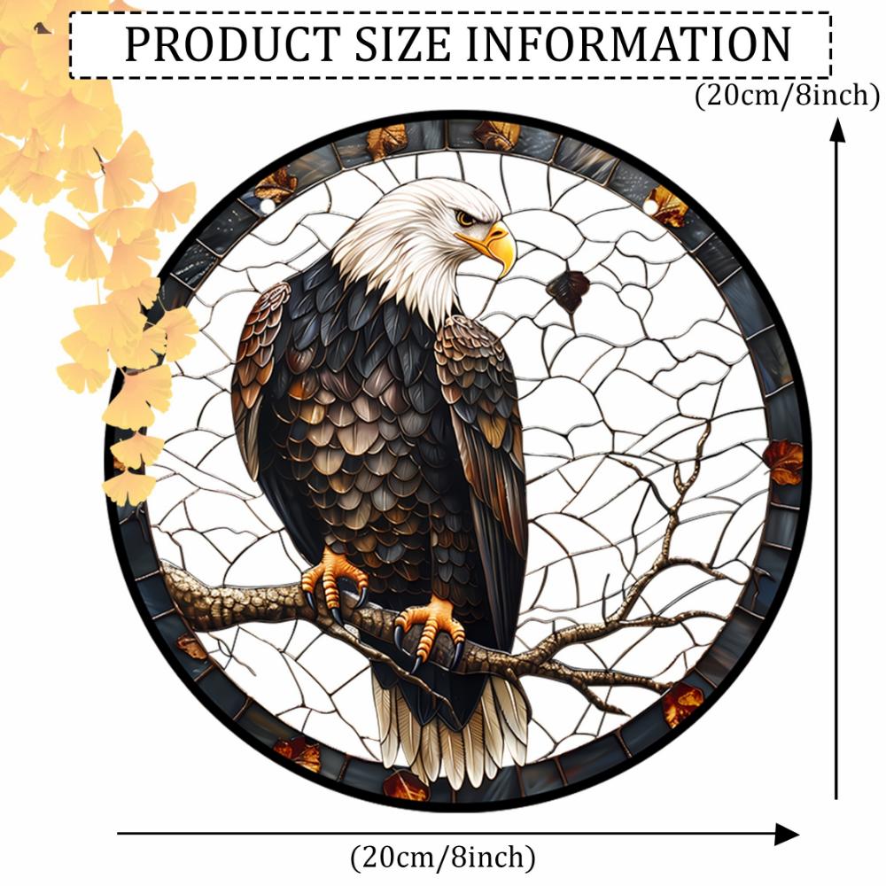 Sonnenfänger mit stolzem Adler, Acryl-Buntglas-Fensteranhänger, geeignet als Wanddekoration für Schlafzimmer und Veranda, als Einweihungsgeschenk oder Geburtstagsgeschenk