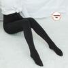 Women's High Waist Winter Faux Sheer Fleece-Lined Leggings with Socks - Nude Feeling Bare Leg Look
