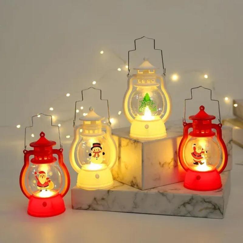 Mini Oil Lamp Tabletop Ornament Christmas Decoration Creative Display Prop Hanging Decor