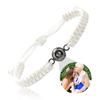 Personalized Custom Projection Bracelet Adjustable Circle Photo Braided Bracelets for Women Men Couple Commemorative